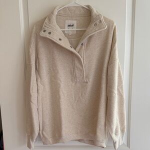 Aerie Cream Quarter-Zip Sweater